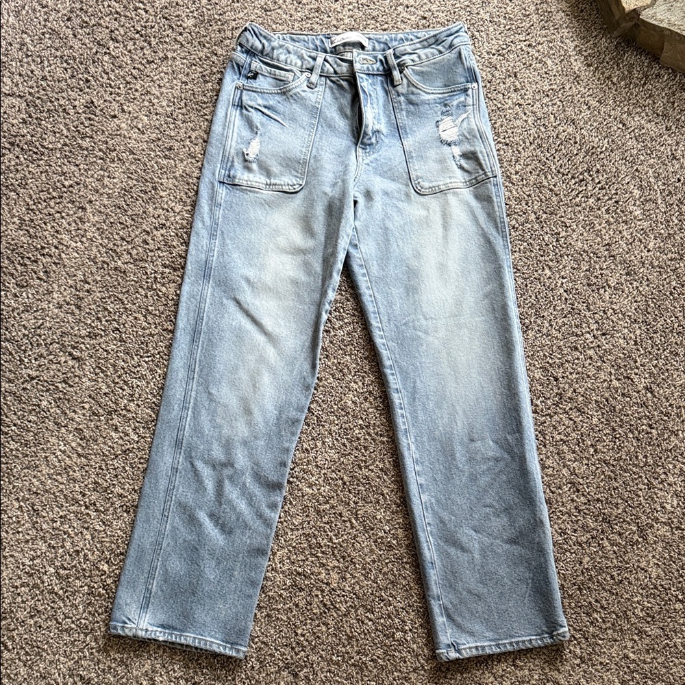 KanCan Sky Blue Cropped Jeans